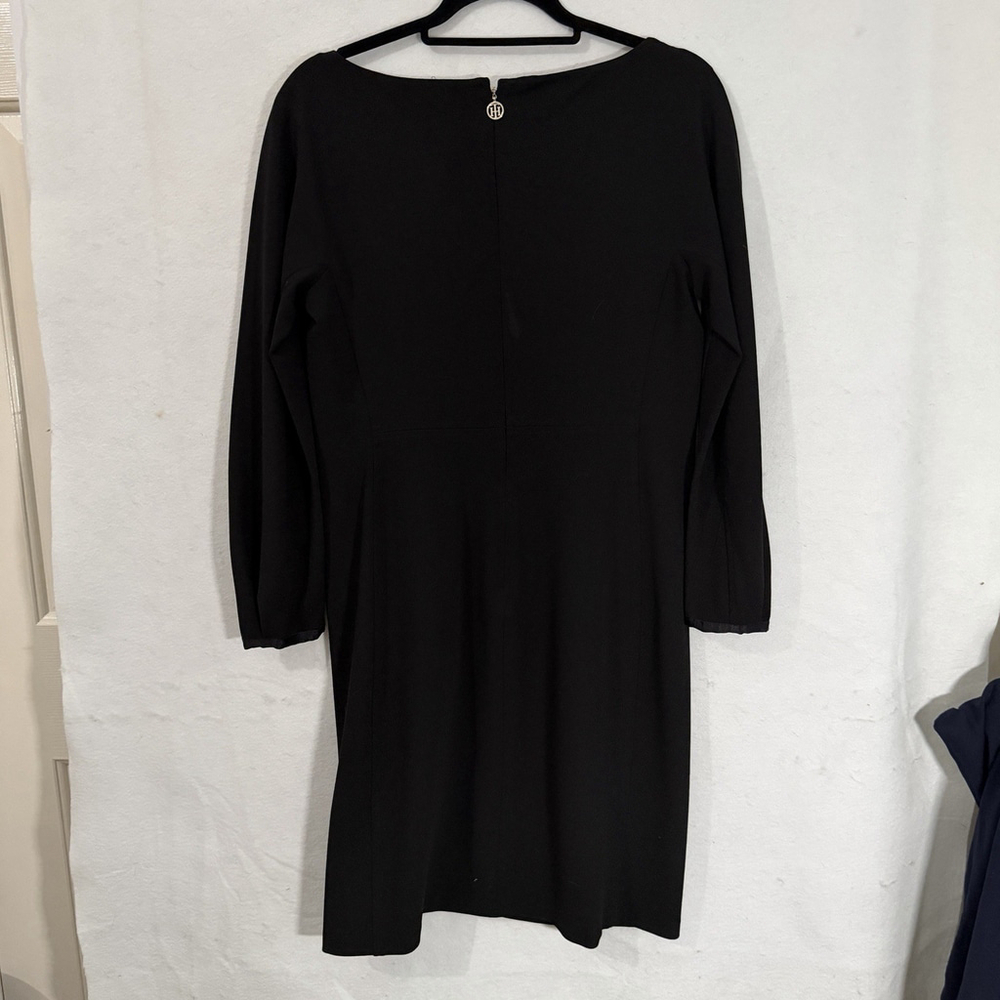 Tommy Hilfiger Women's Balloon-Sleeve Scuba Sheath Dress (10,Black)